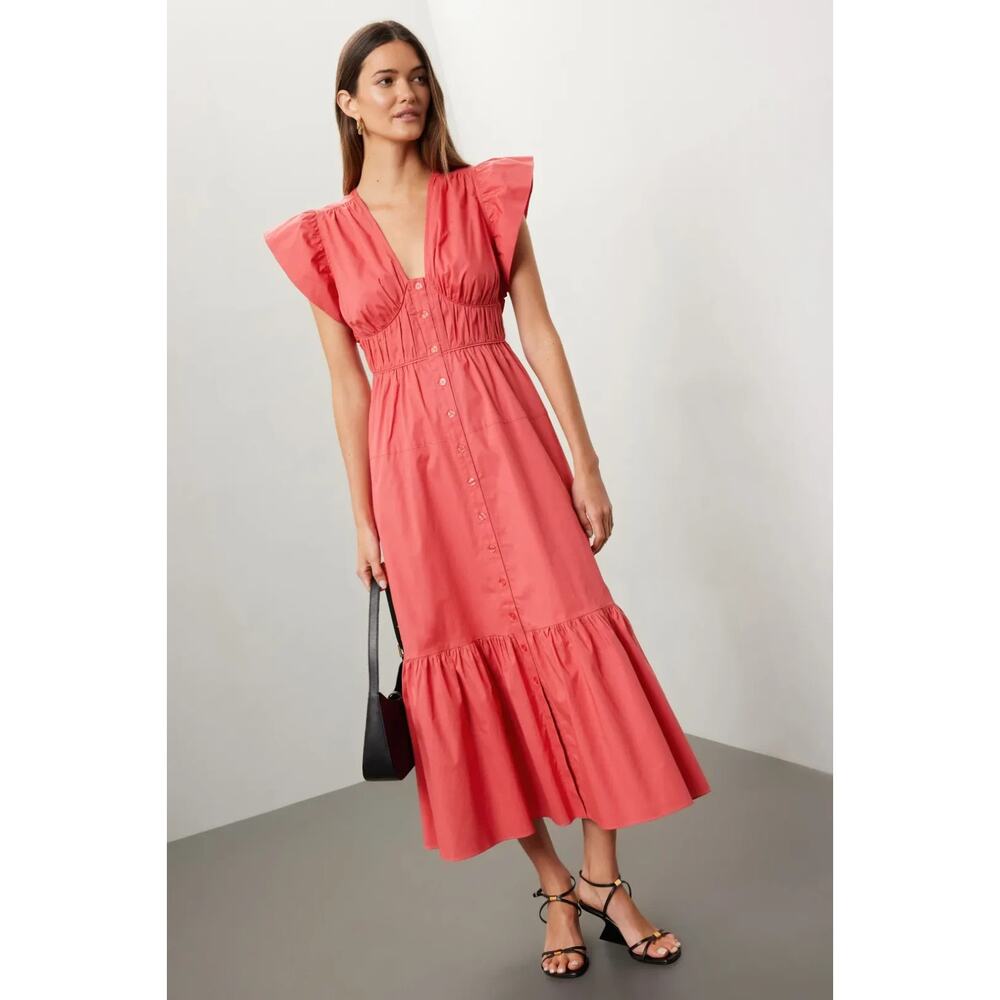Derek Lam 10 Crosby x RTR Pink Flutter Sleeve Dress